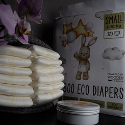 Wooden Spoon Woopies EKO plienky Small 6–10 kg 3×32 ks