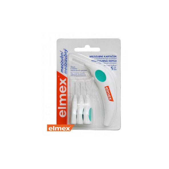 Elmex medzizubní kartáčky 5 mm zelené 4 ks