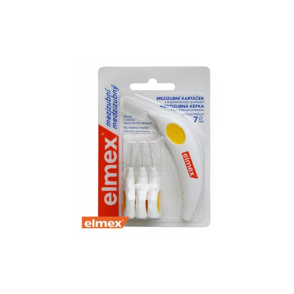Elmex medzizubní kartáčky 7 mm žluté 4 ks