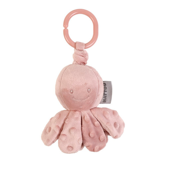 NATTOU Chobotnička vibrační na C kroužku Lapidou dusty pink 20 cm