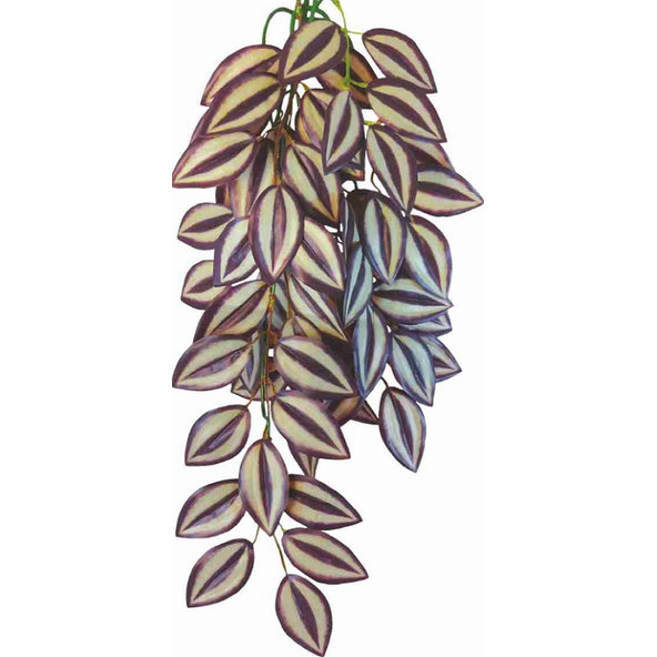 Happet plastová rostlina do terária Tradescantia Zebrina 50 cm