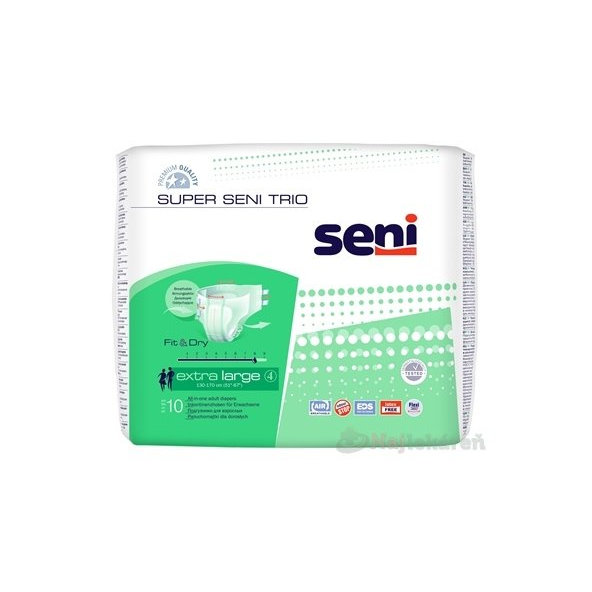 Super Seni Trio Extra Large plenk. inkontinenční kalhotky 3400ml 10 ks