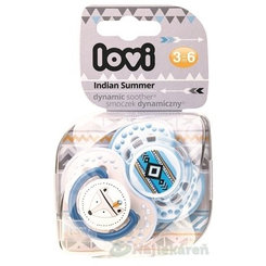LOVI Indian Summer Utišující dudlík dynamický 3–6 m 2 ks