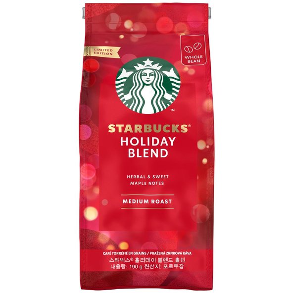 STARBUCKS Holiday Blend zrnková káva 190 g
