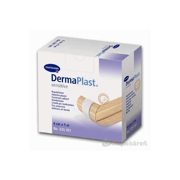 Dermaplast Sensitive náplast na rány z netkaného textilu 4 cm × 5 m 1 ks