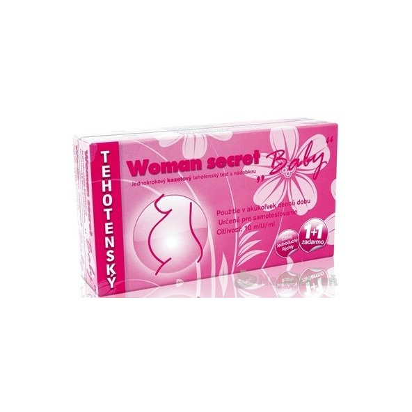 Woman Secret Baby těhotenský test kazetový 1+1 zdarma 2 ks
