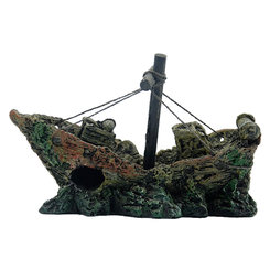 Aqua Nova AN664 dekorace do akvária vrak lodi 12 x 5,5 x 10 cm