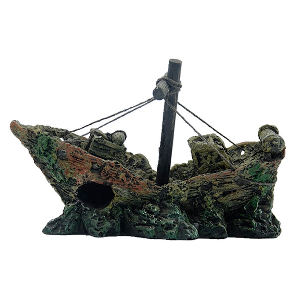 Aqua Nova AN664 dekorace do akvária vrak lodi 12 x 5,5 x 10 cm
