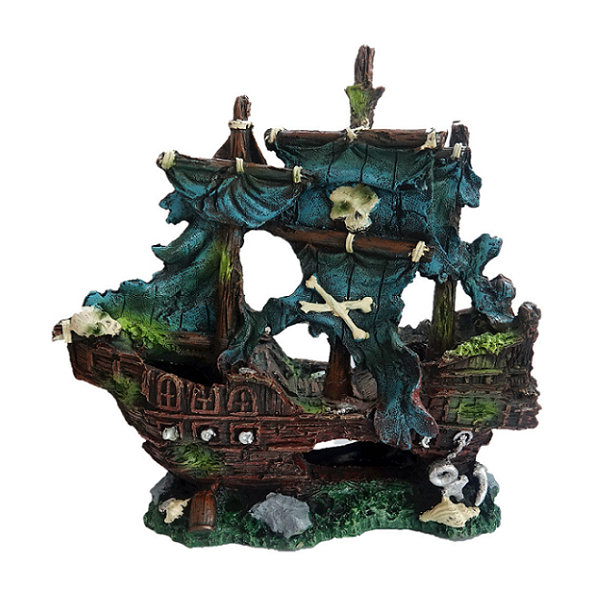 Aqua Nova AN3013 dekorace do akvária pirátská loď 22 x 9 x 23 cm