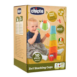 Chicco stohovací pohárky Eco+ barevné 6 m+