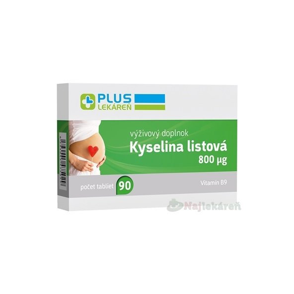 PPlus Lekáreň Kyselina listová 800 µg 90 tablet