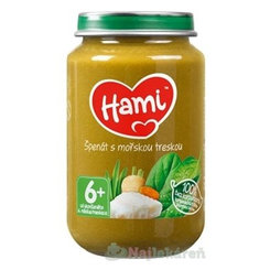 Hami příkrm Špenát s mořskou treskou 6 m+ 200 g