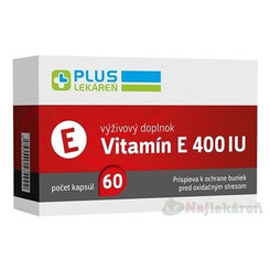 Plus Lekáreň Vitamín E 400 IU 60 kapslí