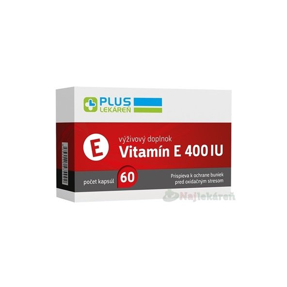 Plus Lekáreň Vitamín E 400 IU 60 kapslí