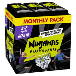 Pampers Ninjamas plenkové kalhotky Kosmické lodě 17–30 kg 60 ks