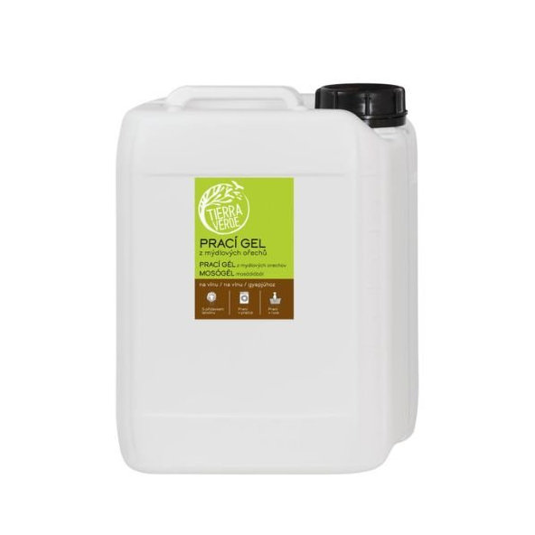 Tierra Verde prací gel z mýdlových ořechů vlna a merino 5 l