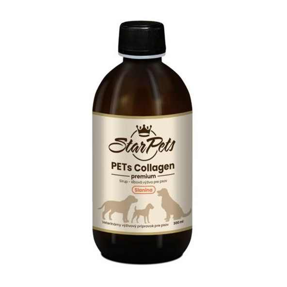 PETs Collagen Premium Slanina sirup kĺbová výživa pro psy 300 ml