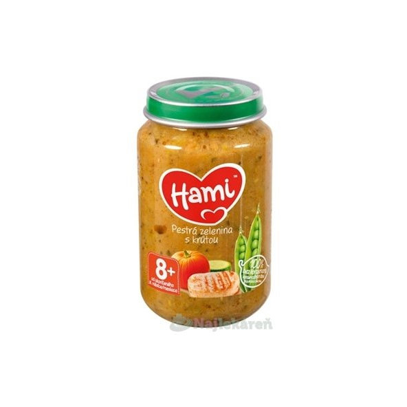 Hami příkrm Pestrá zelenina s krůtou 8 m+ 200 g
