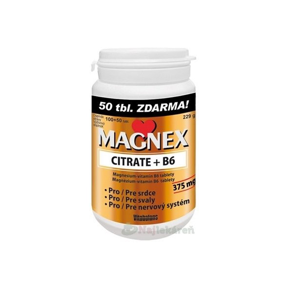 Vitabalans Magnex Citrate + B6 100+50 tablet