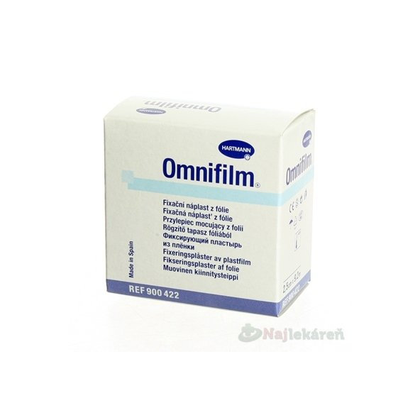Omnifilm hypoalergenní fixační náplast 2,5 cm × 9,2 m 1 ks