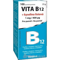 Vitabalans Vita B12 + kyselina listová 1 mg/400 mcg 100 pastilek