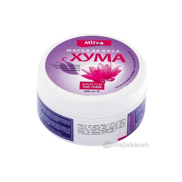 MILVA maska na vlasy White Clay 250 ml