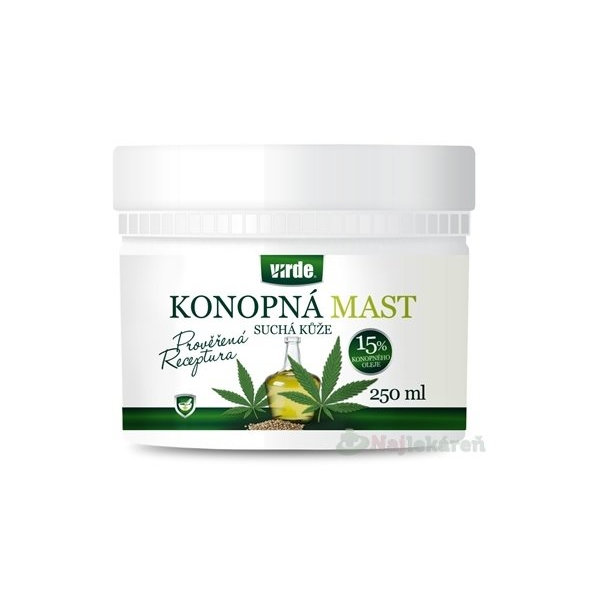 VIRDE konopná mast na suchou pokožku 250 ml