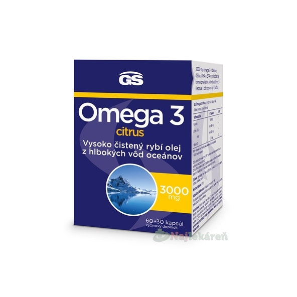 GS Omega 3 citrus 2023 60 + 30 kapslí