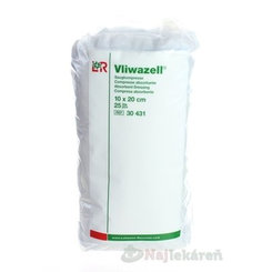 Vliwazell savé nesterilní kompresy 10x20 cm 25 ks