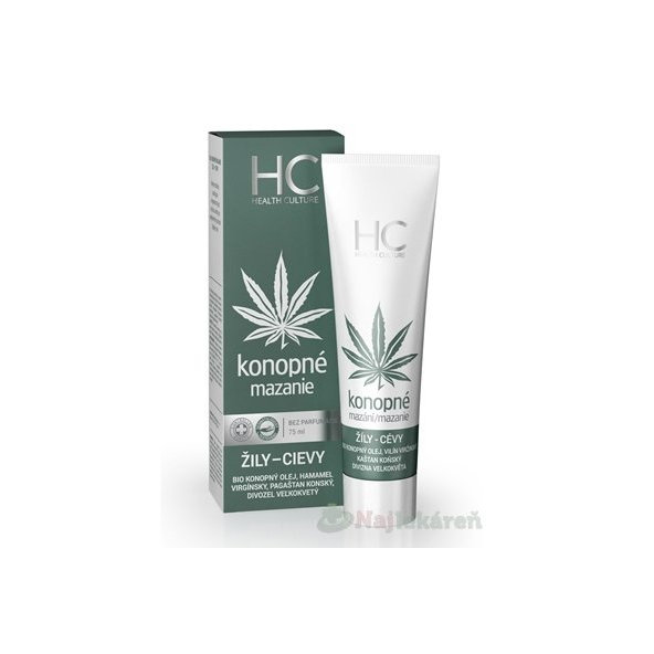 Health Culture konopná mast žíly a cévy 75 ml