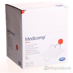 Medicomp Drain kompres sterilní 7,5x7,5 cm 50 ks
