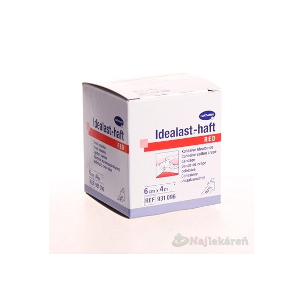 Idealast-Haft Color červené obinadlo 6 cm × 4 m 1 ks