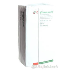Vliwasoft nesterilní kompresy 10×20 cm 4vrstvé 100 ks