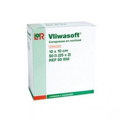 Vliwasoft nesterilní kompresy 10×10 cm 4vrstvé 100 ks