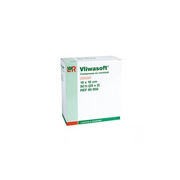 Vliwasoft nesterilní kompresy 10×10 cm 4vrstvé 100 ks