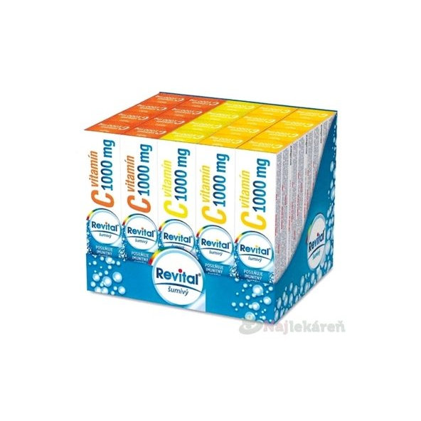 Revital Vitamin C 1000 mg MIX BOX pomeranč citron grep
