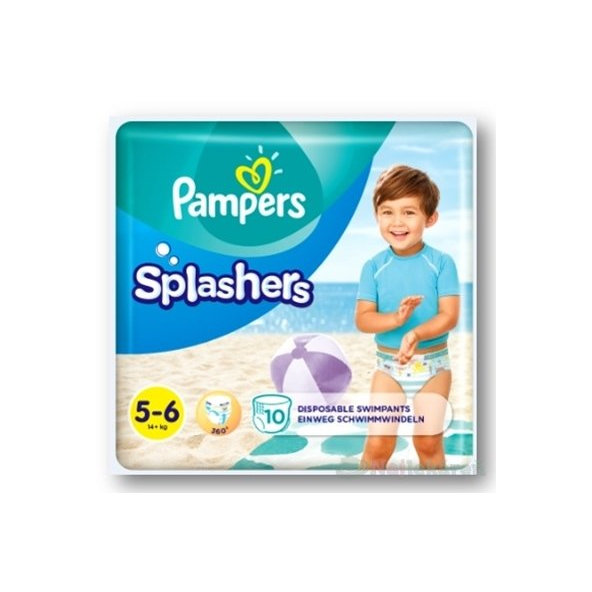 Pampers Splash Junior plavecké kalhotky vel. 5–6 10 ks