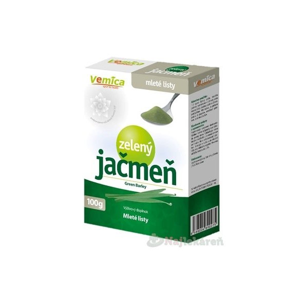 Vemica Zelený ječmen mleté listy 100 g prášek