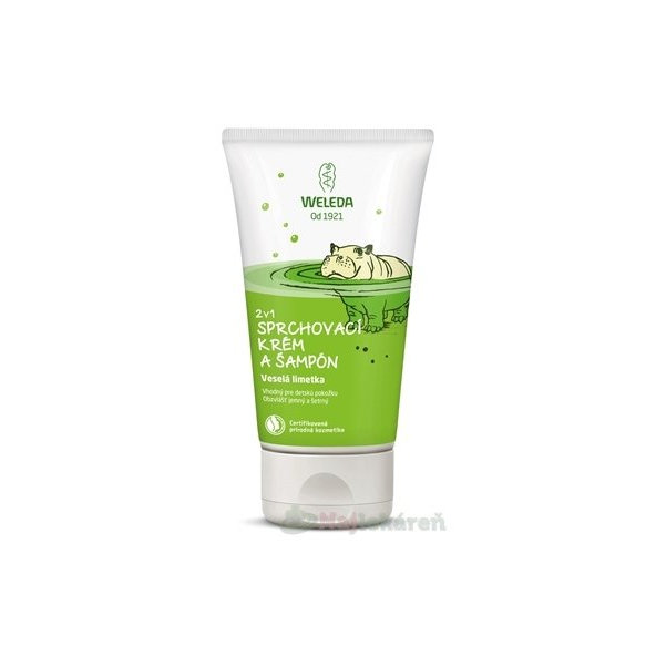 Weleda 2v1 sprchový krém a šampon limetka 150 ml