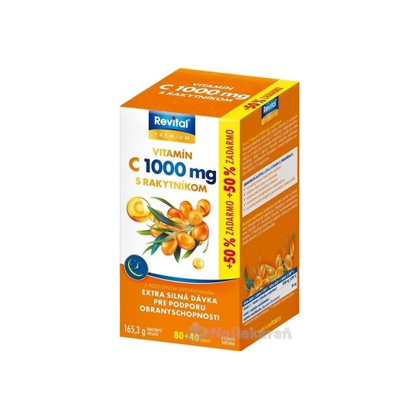 Vitar Vitamín C 1000 mg s rakytníkem 80+40 tablet