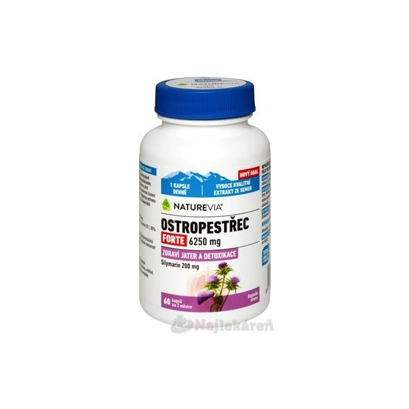 Naturevia Ostropestřec mariánský Forte 6250 mg 60 kapslí