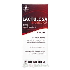Biomedica Lactulosa sirup při chronické zácpě 500 ml