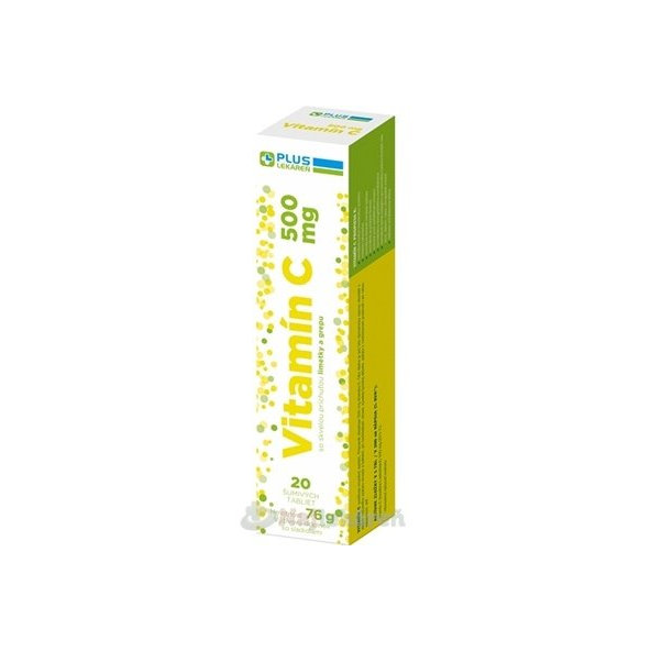 Plus Lekáreň Vitamín C 500 mg 20 šumivých tablet