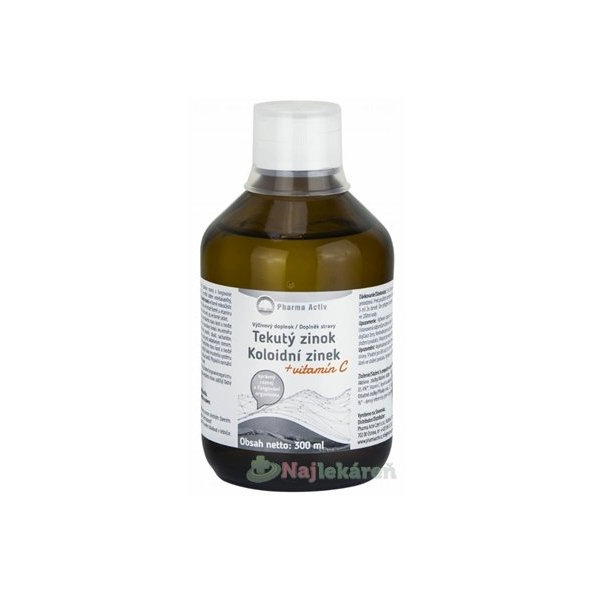 Pharma Activ Tekutý zinek Zn + vitamín C 300 ml