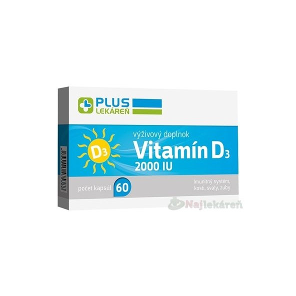 Plus Lekáreň Vitamín D3 2000 IU 60 tablet