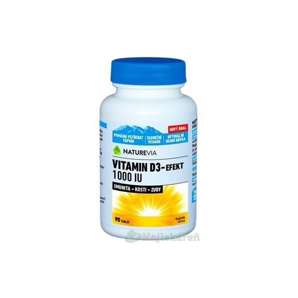 Naturevia Vitamin D3 efekt 1000 IU 90 tablet