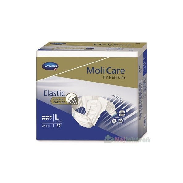 MoliCare Premium Elastic 9 kapek L 24 ks