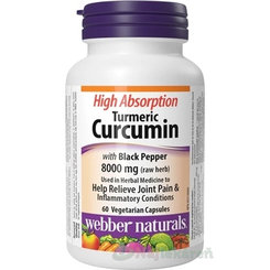 Webber Naturals Kurkumin s černým pepřem 60 kapslí