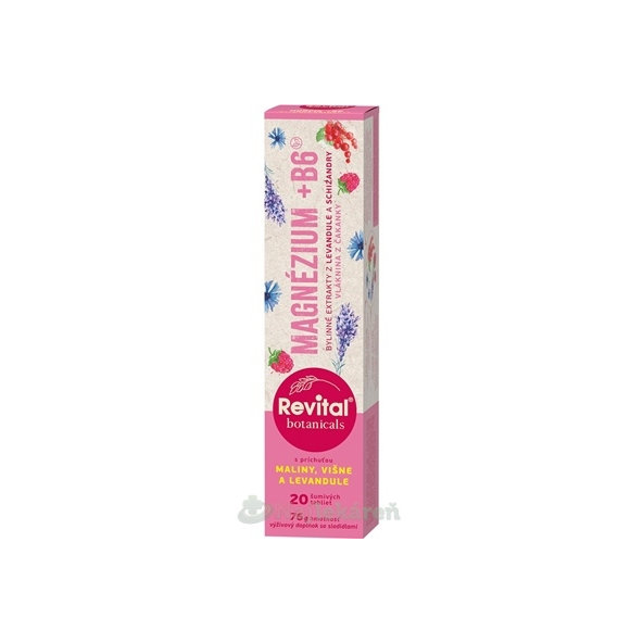 Revital Botanicals Magnézium + B6 20 šumivých tablet