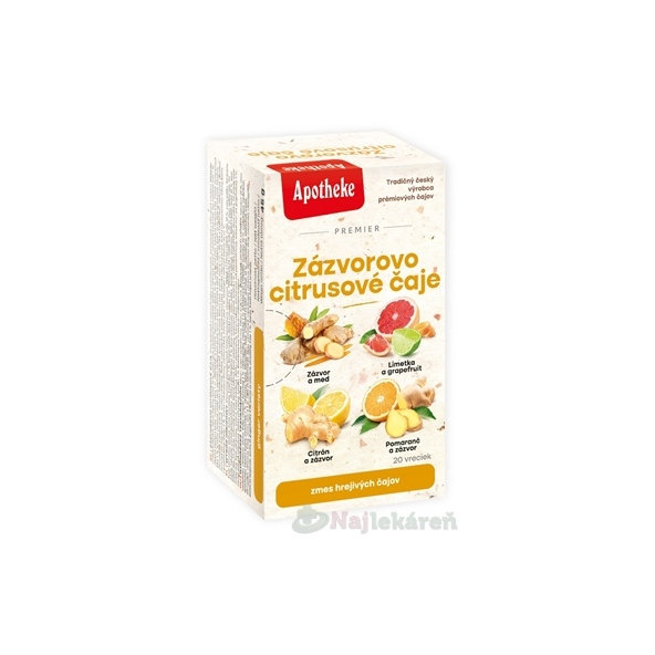 APOTHEKE Premier zázvorovo citrusové čaje 20x2 g